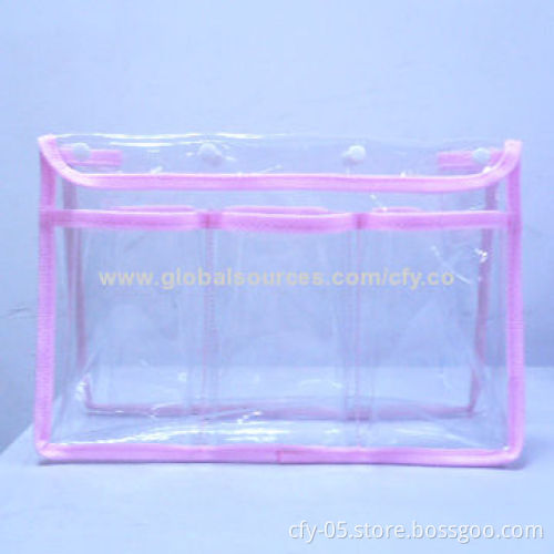 Round-shaped Cosmetic Bag with 0.15-0.50mm Thickness, OEM Services Provided